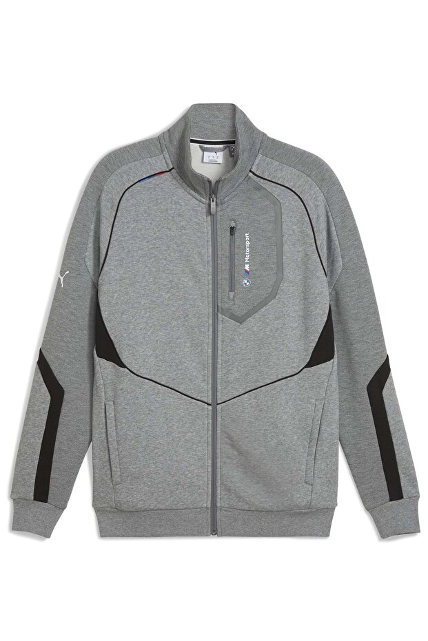 Bmw Mms Hoodie Zippered Jacket 630616 Men's Tracksuit Top Gray