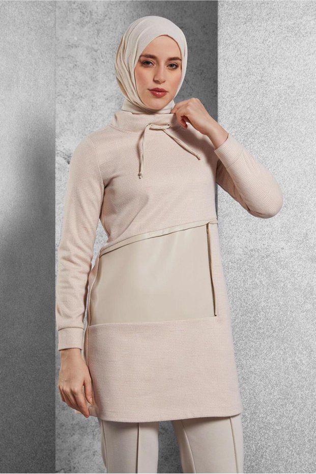 Tunic with Lace up Neck 45206