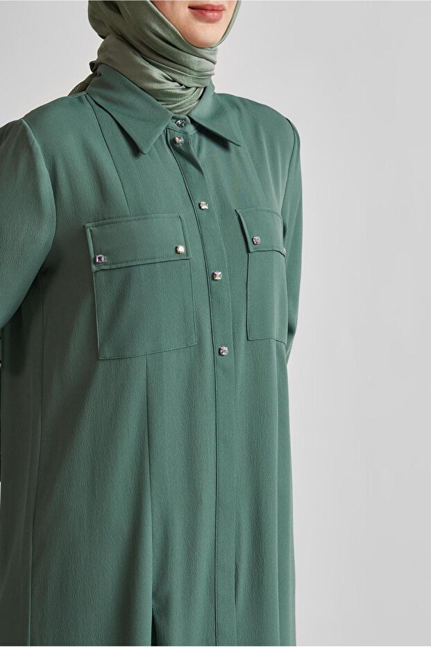 YIRTMAÇ DETAYLI UZUN TUNİK 45532 - 3