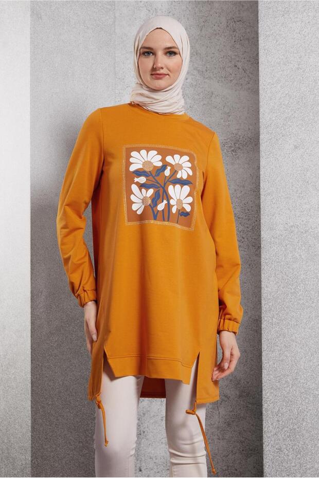 BASKILI EŞOFMAN TUNİK 45042 - 1