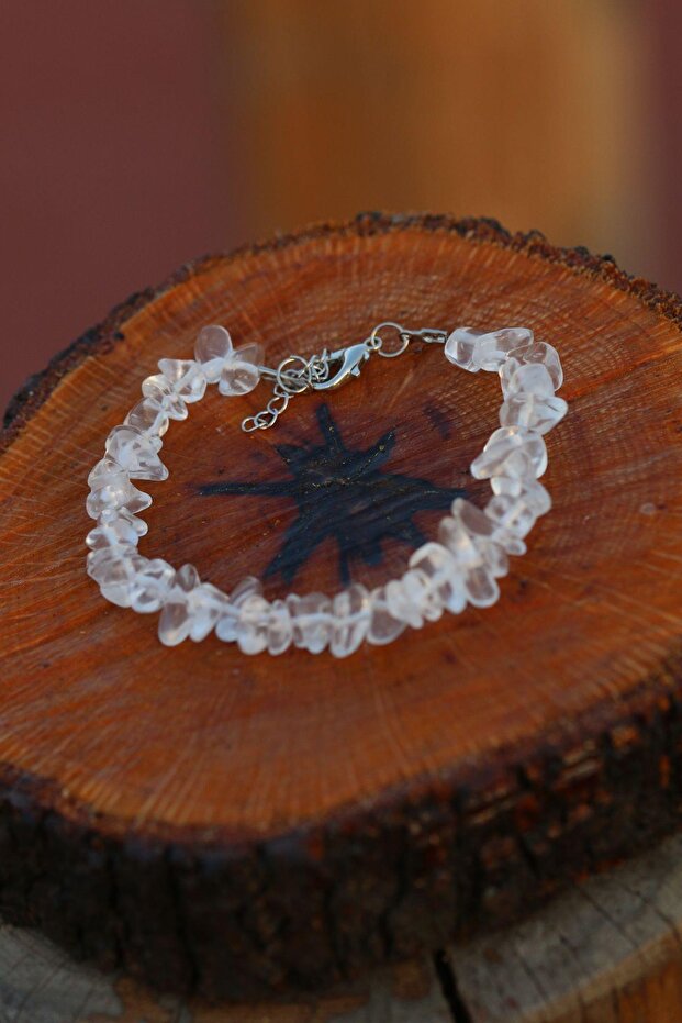 Crystal Quartz Natural Stone Full Loop Bracelet
