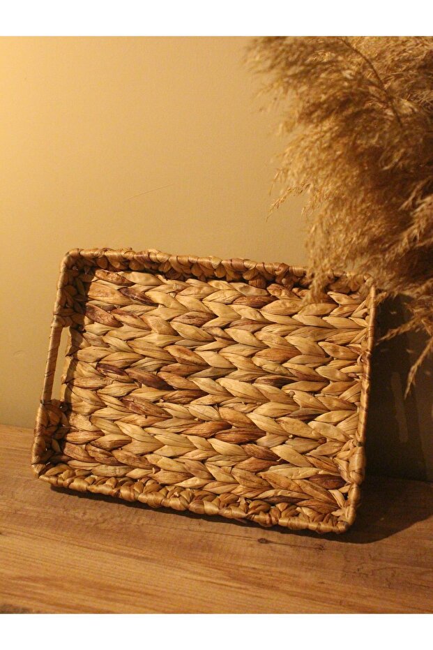 صينية مستطيلة الشكل من القش المائي الحلمونية صغيرة الحجم - 1