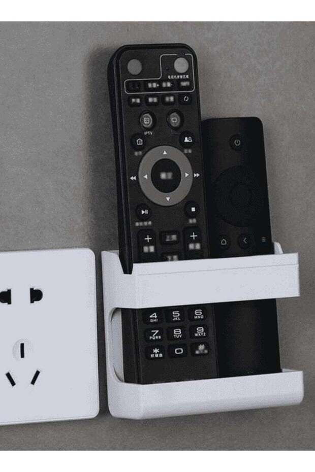 قطعتين صندوق تخزين جهاز التحكم مثبت على الحائط أبيض - 2