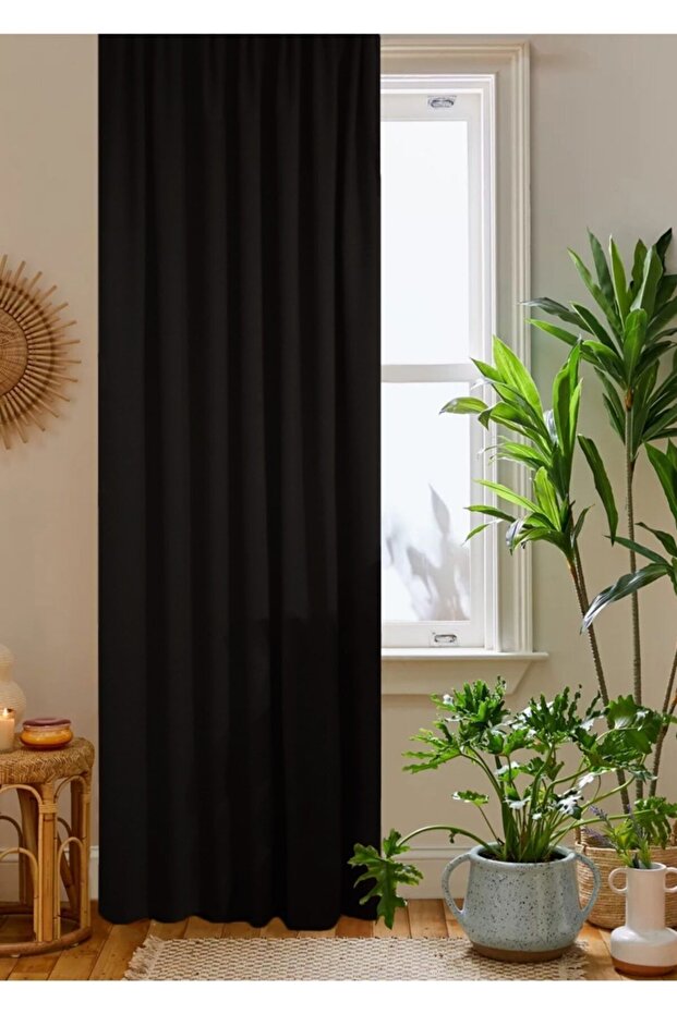 Black Honeycomb Velvet Textured Background Curtain Plain Stitched Extrafor Drawstring 1st Class Quality