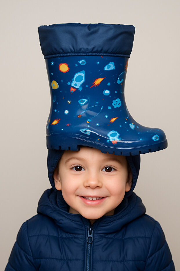 EMEKPLASTİK Çocuk bot kar botu Yağmur ve kar geçirmez Kürklü Bot - 3