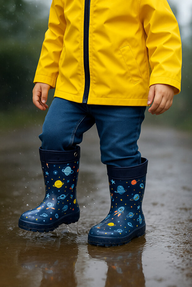 EMEKPLASTİK Çocuk bot kar botu Yağmur ve kar geçirmez Kürklü Bot - 1