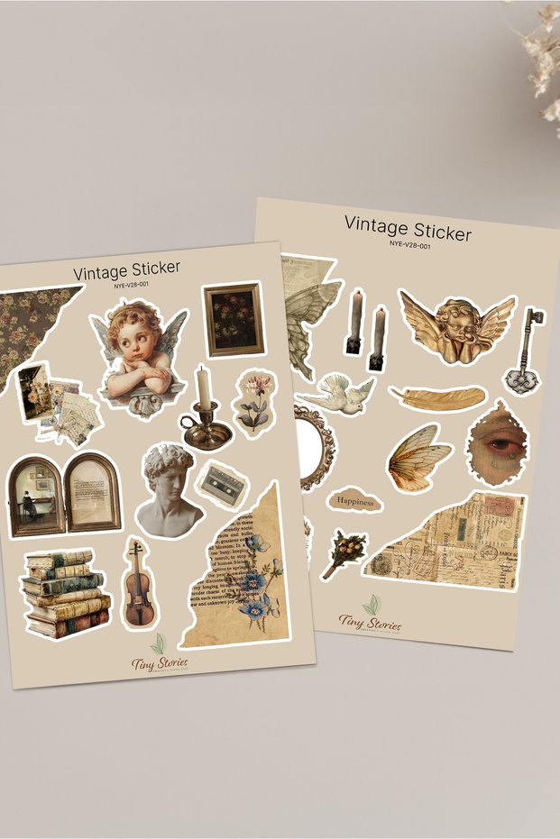 Vintage Sticker Set I– Agenda, Notebook, Bullet Journal, Scrapbook