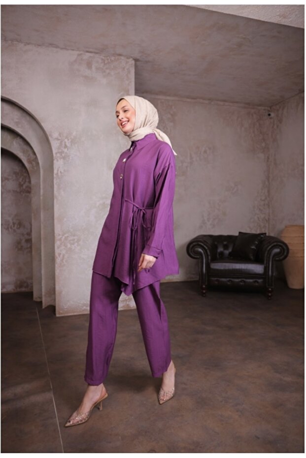 Çilek Kumaş Pantolon Takım - 2