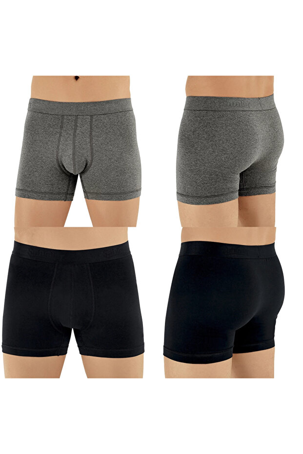 Şahinler E031 Men's Lycra Boxer Briefs 3Black-3Dark Grey m