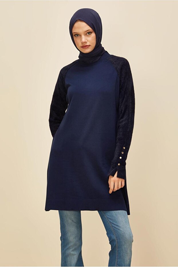 DÜĞMELİ TRİKO TUNİK 45929 - 1