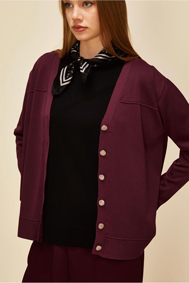 DÜĞMELİ TRİKO HIRKA 45895 - 3