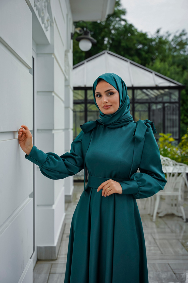 Rochie de seară Asel Verde - 3