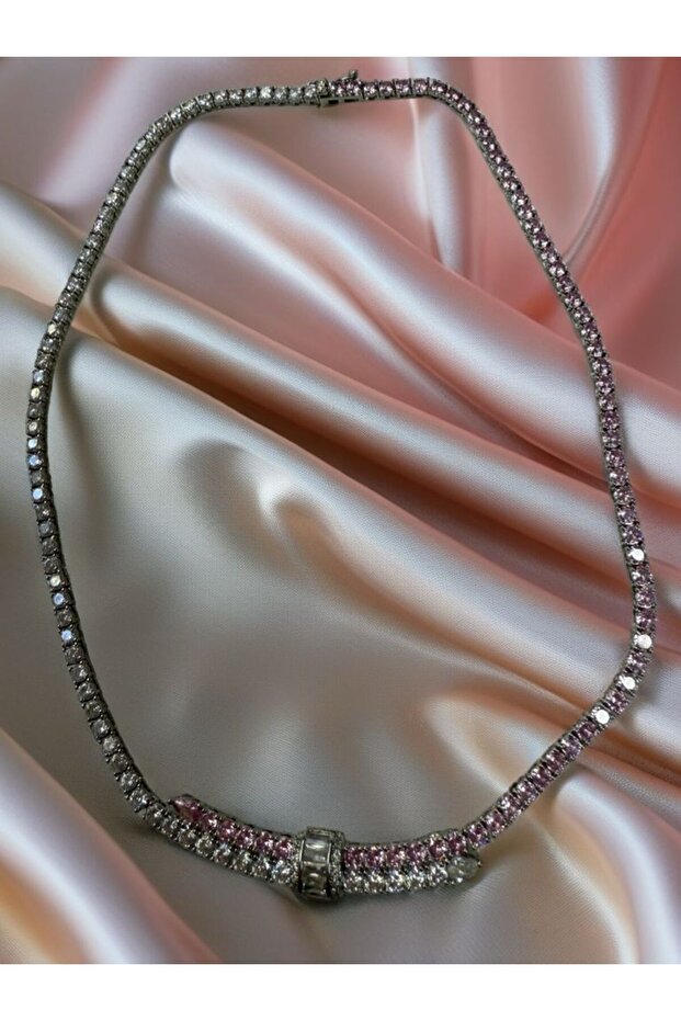 3 MM Pembe Su Yolu Kolye - 5