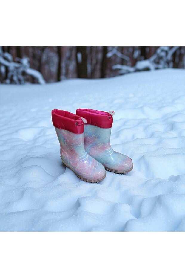 MUHDAMAD Çocuk bot kar botu Yağmur ve kar geçirmez Kürklü Bot - 4