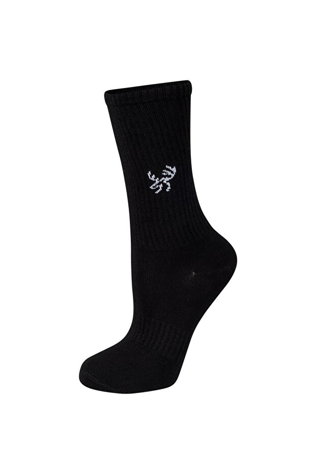 Uzun Bambu Spor Çorap Siyah - 2