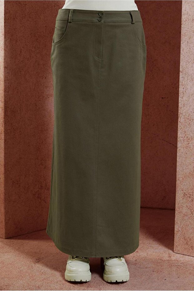 Straight Cut Tesettures Skirt 60615