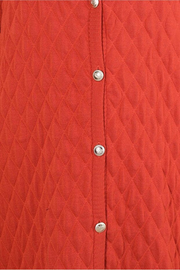 Kapitone Desenli Triko Hırka 44079 - 4