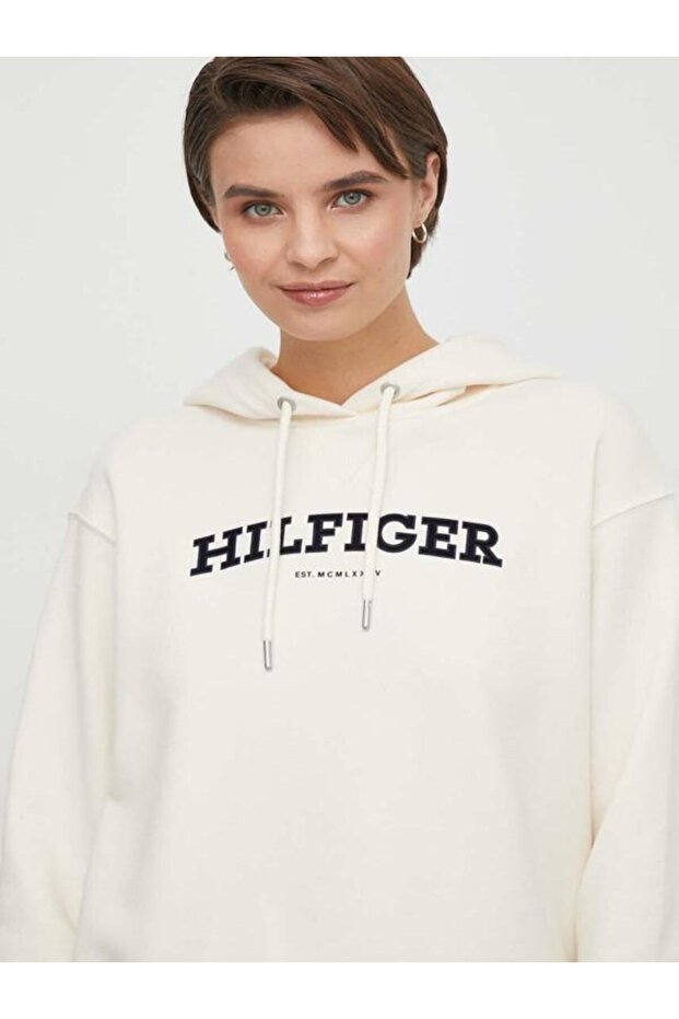 Monotype Flock Relaxed Fit Sweatshirt Hoodie