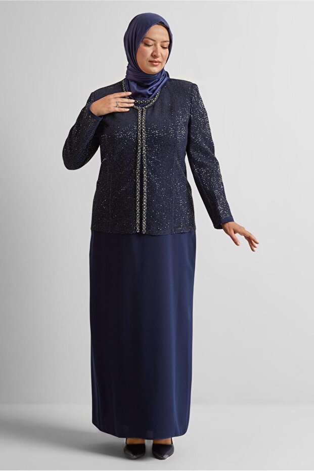 Jacket and Dress Large Size Set 30523