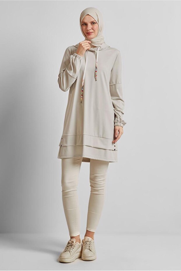 KAPÜŞONLU EŞOFMAN TUNİK 45471 - 3