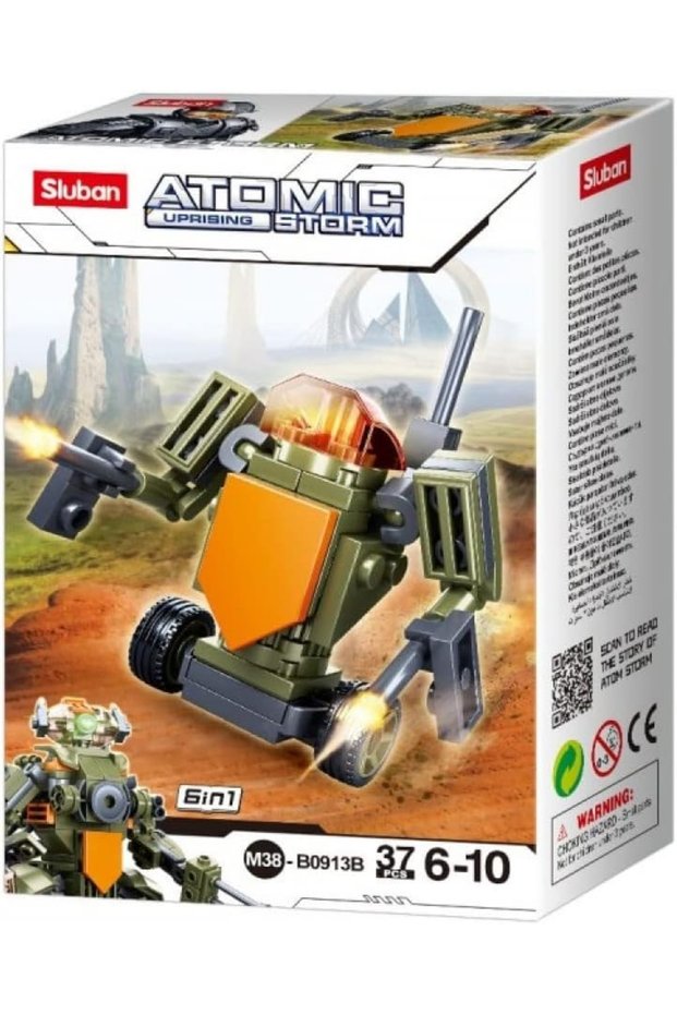 سلسلة Atomic Storm - Galactic Knight Building Blocks 37 قطعة باللون الأخضر
