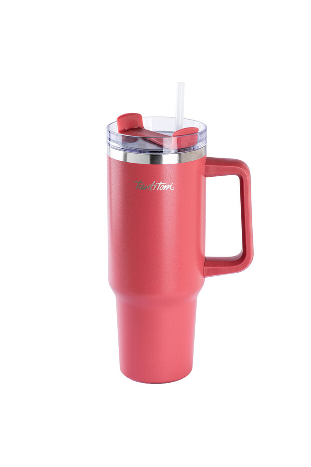 Move Red Stainless Steel Thermoses with Straw 1.2L
