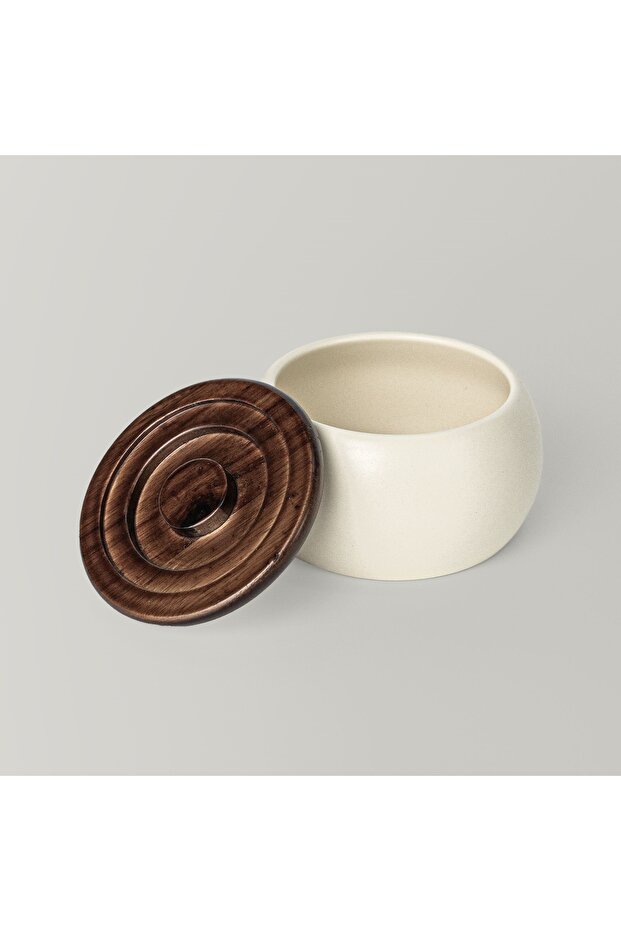 Curve 13 cm Kapaklı Kase Ekru - 3