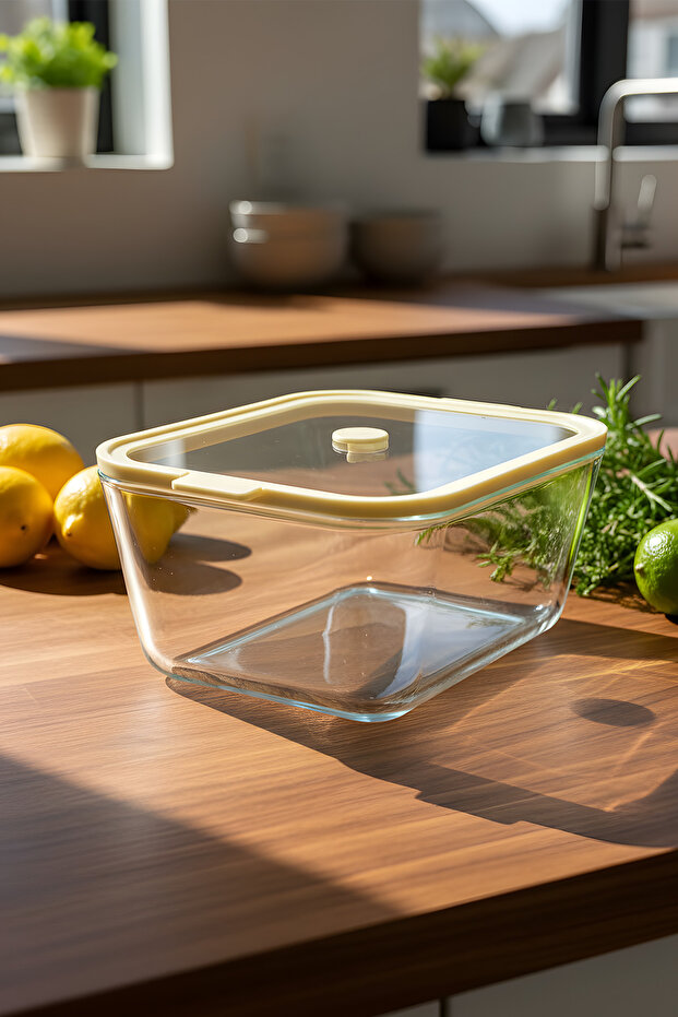 Fresca Vacuum Glass Storage Container 2600 ml – Large Size, Airtight, Leakproof, Heat Resistant