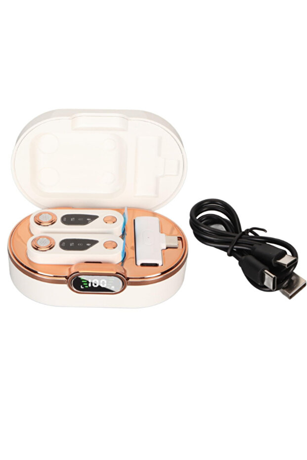 Type-c Iki Mikrofounlu Jack Çıkışlı Milenium Model Yaka Mikrofonu - 6