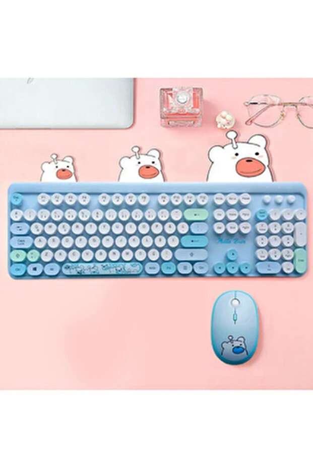 Hello Bear Model Bluetooth Kablosuz Klavye Mouse Set - 3
