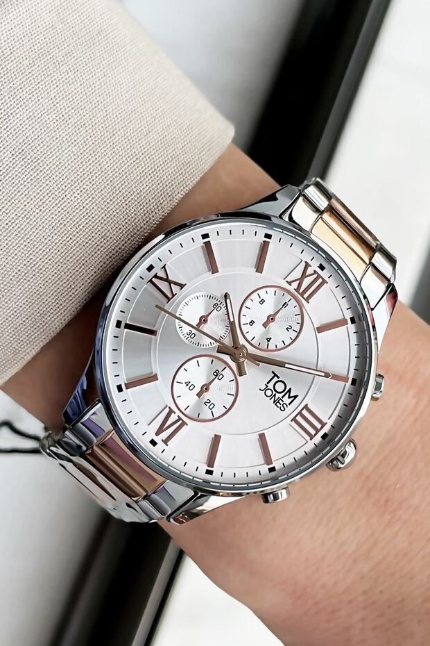 Women's Wristwatch 3 Atm Waterproof Two Color Steel Cord + Bracelet Cbk355