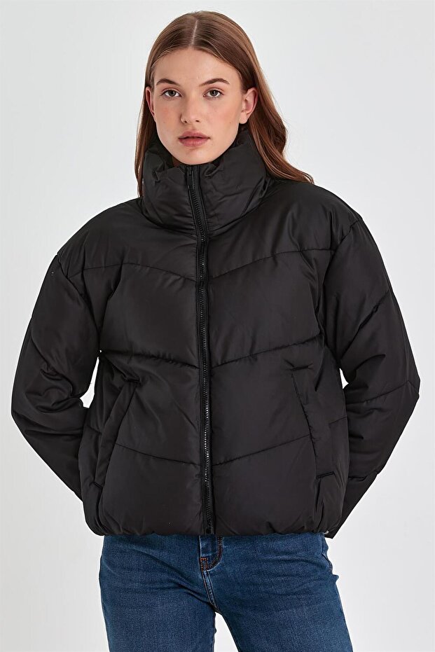 Lucia Şişme Mont - Siyah - 2