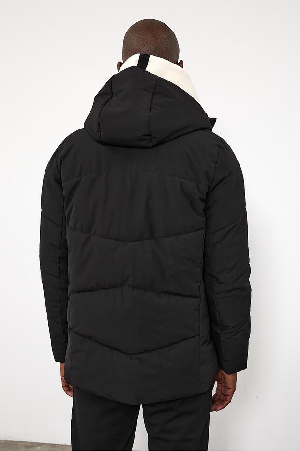 Andre Kapüşonlu Teknik Mont - Siyah - 4