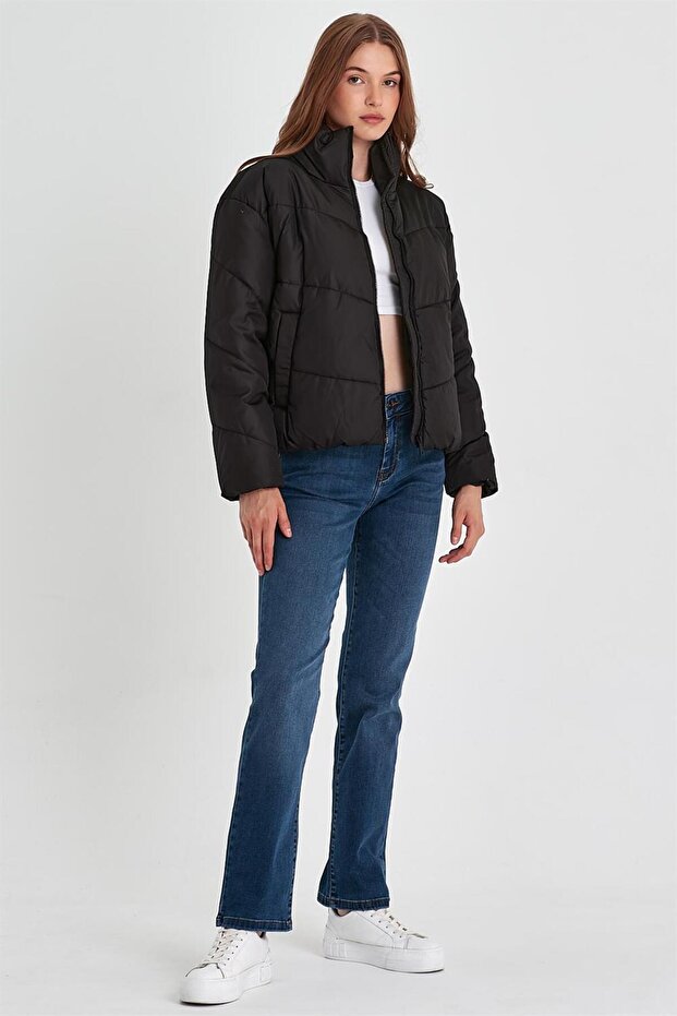 Lucia Şişme Mont - Siyah - 5