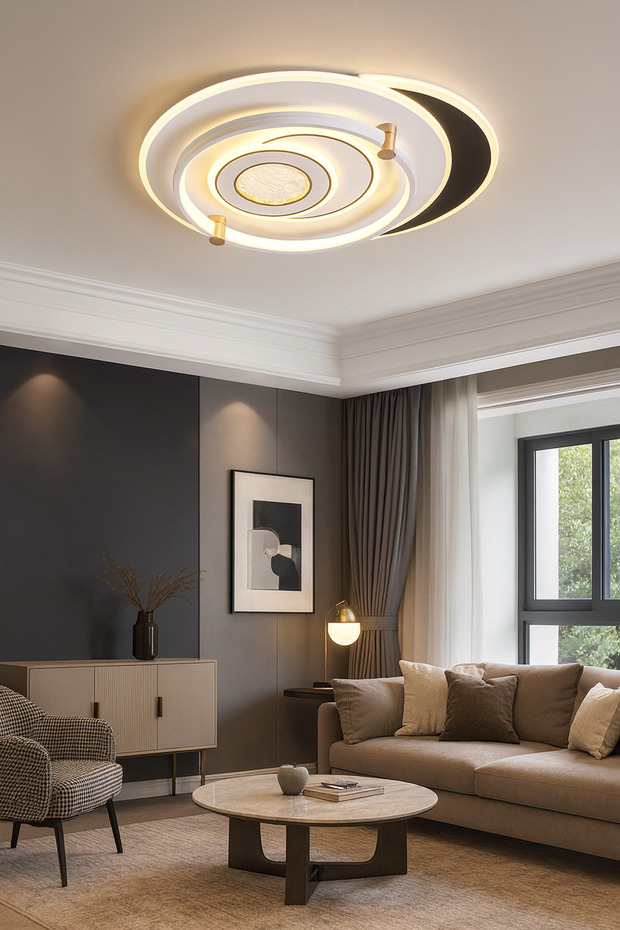 Lucent Modern Halkalı Plafonyer Avize - 5