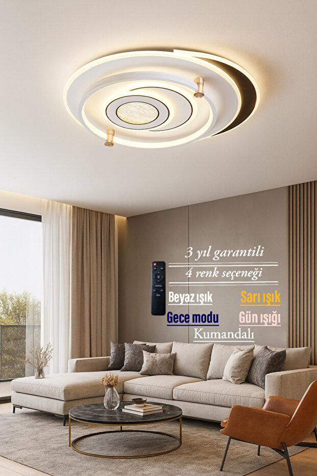 Lucent Modern Halkalı Plafonyer Avize - 4
