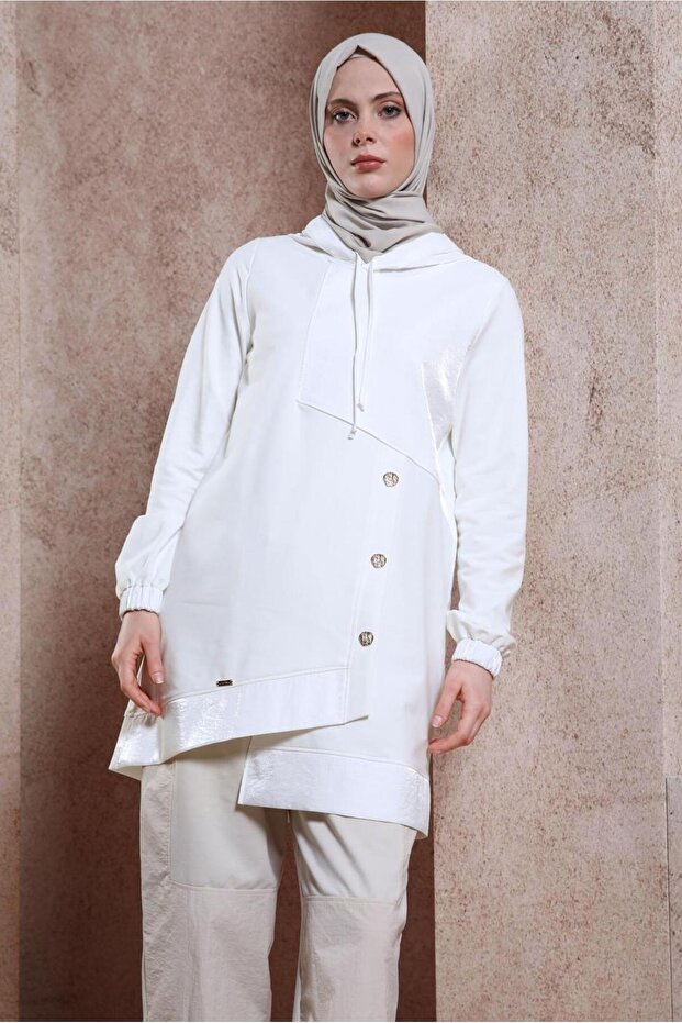 KAPÜŞONLU EŞOFMAN TUNİK 44484 - 1