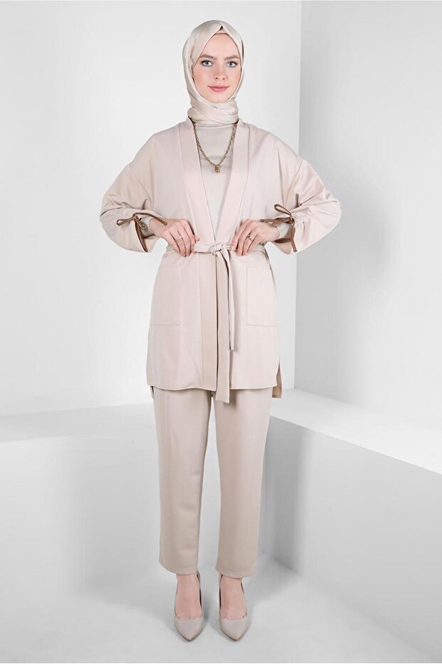 Belted Trousers Suit 44228