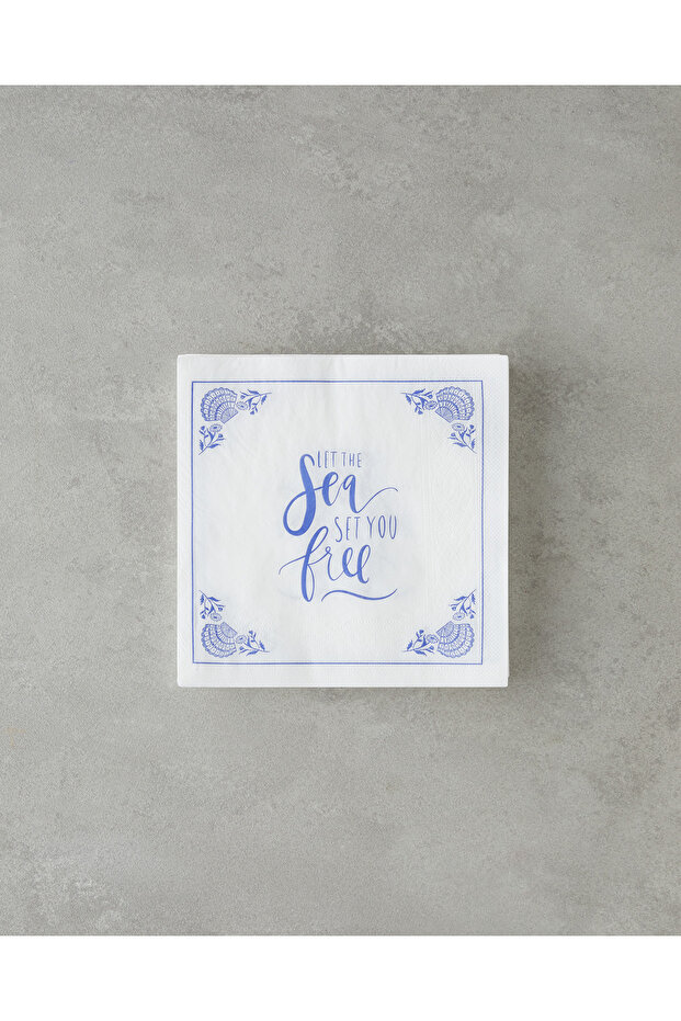 Seafree 20-Pack Paper Napkins 33X33 cm Navy Blue-White