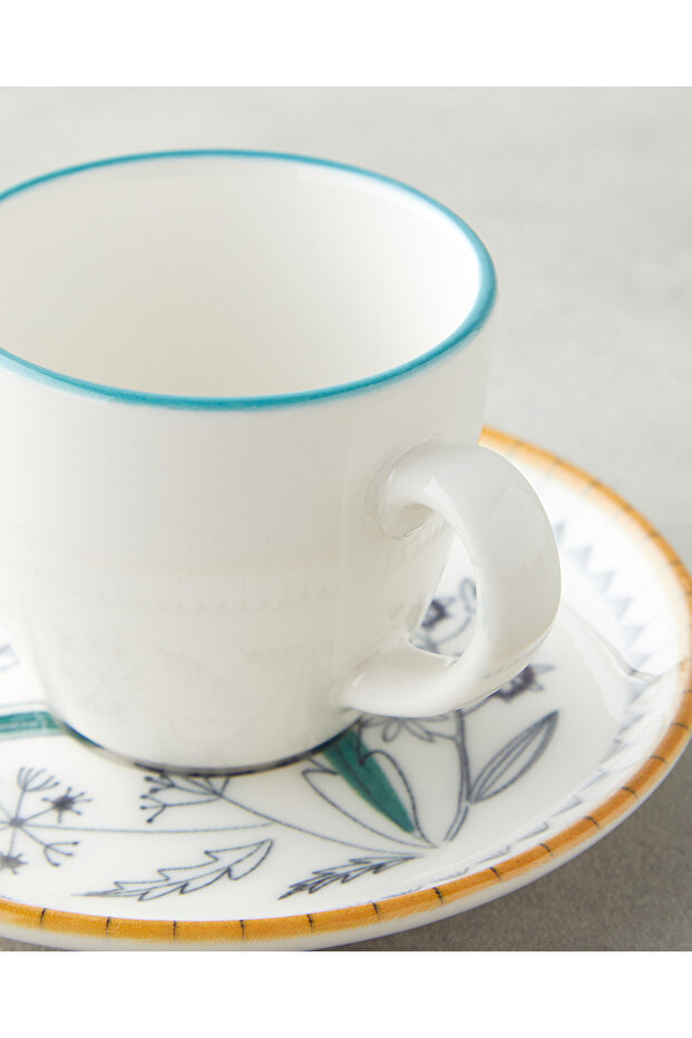 Zelia Bone Porcelain 4 részes kávéscsésze készlet 2 személyes 90 ml színes - 4