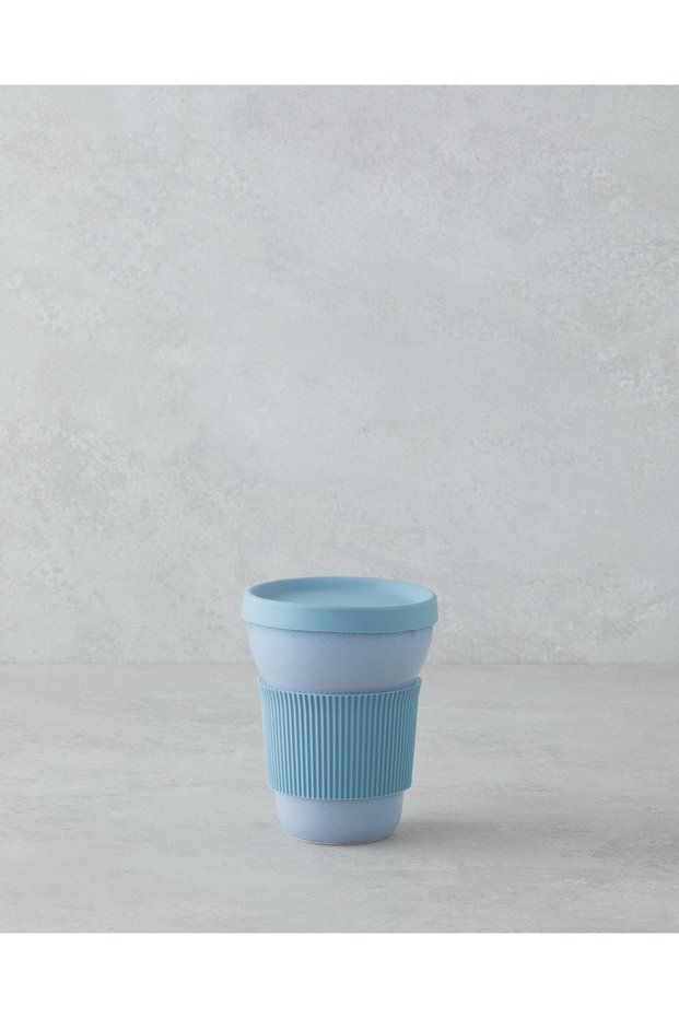 Good Mood Chic Porcelain Travel Mug 350 ml Blue