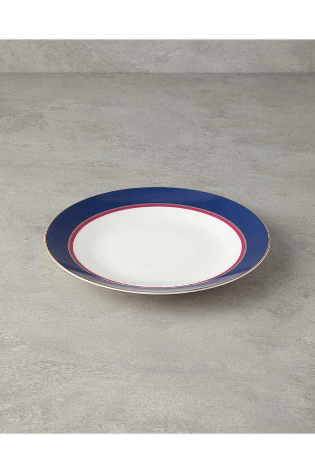 Carny bone porcelain serving plate 25 cm navy blue