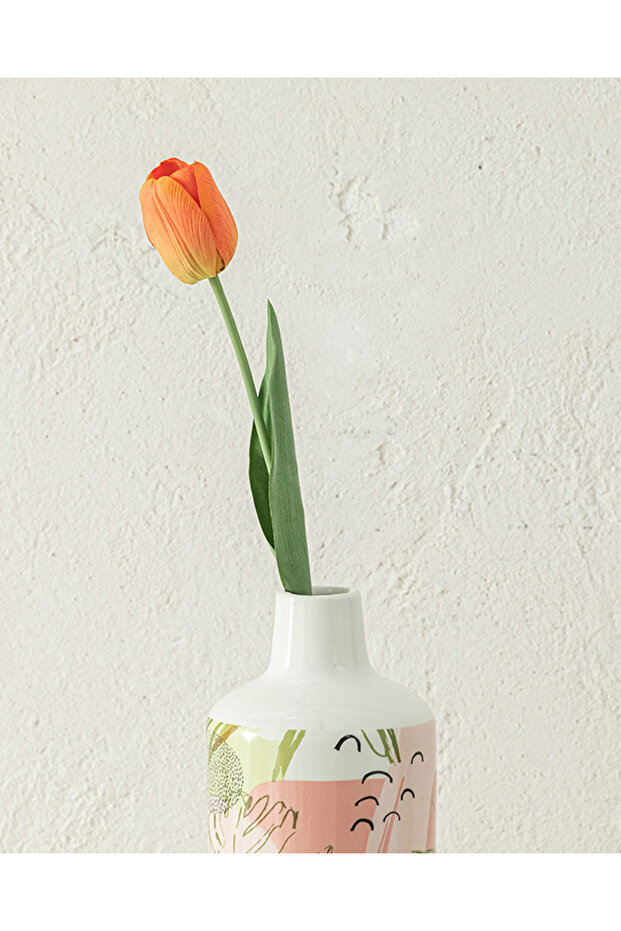 Tulip Garden Tek Dal Yapay Çiçek Turuncu - 1