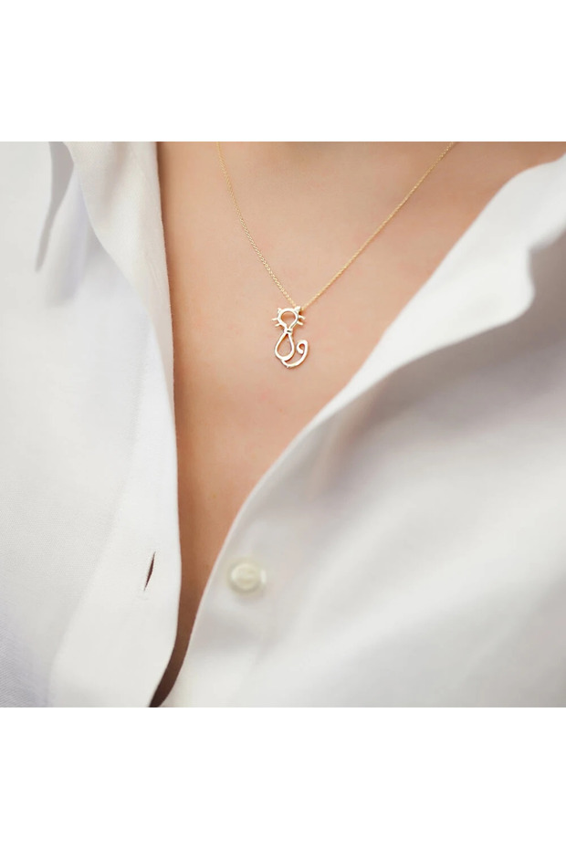 Kedi Altın Kolye - 1