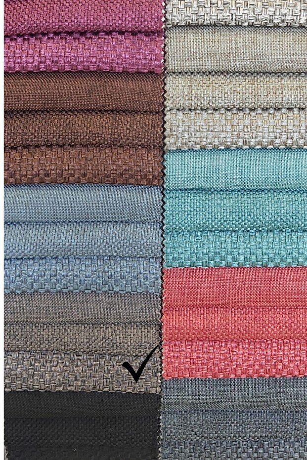 Hasır Dokulu Lüks Fon Perde Pilesiz Tek Kanat Koyu Gri - 3