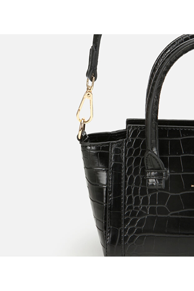 Kadın Siyah Mini Çanta - 5