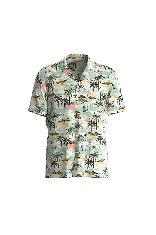 Fluid Printed Erkek Gömlek - 1