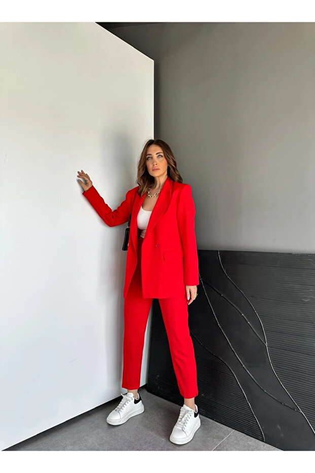 ZR Original Brand Jacket Trousers Classic Suit Lined Jacket Carrot Trousers