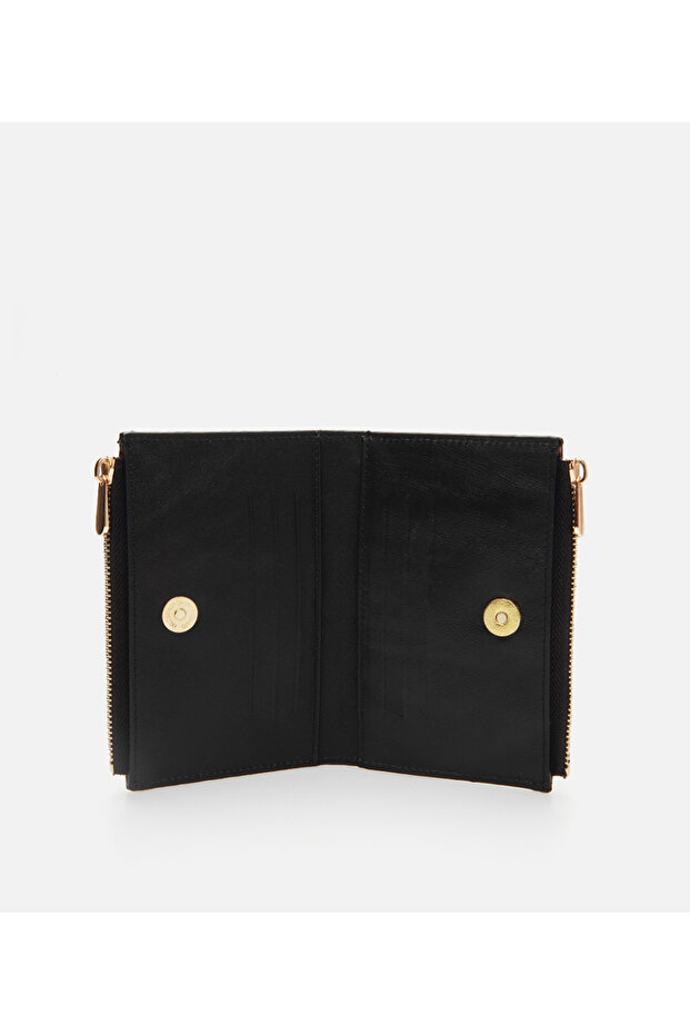 Kadın Deri Siyah Cüzdan - 4