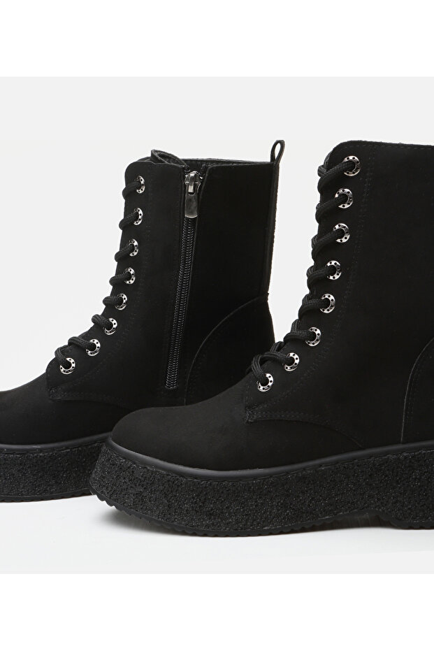 Kadın Siyah Düz Bot - 4